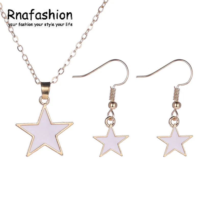 Ювелирные наборы RNAFASHION ювелирные в форме звезды ожерелье подвески висячие