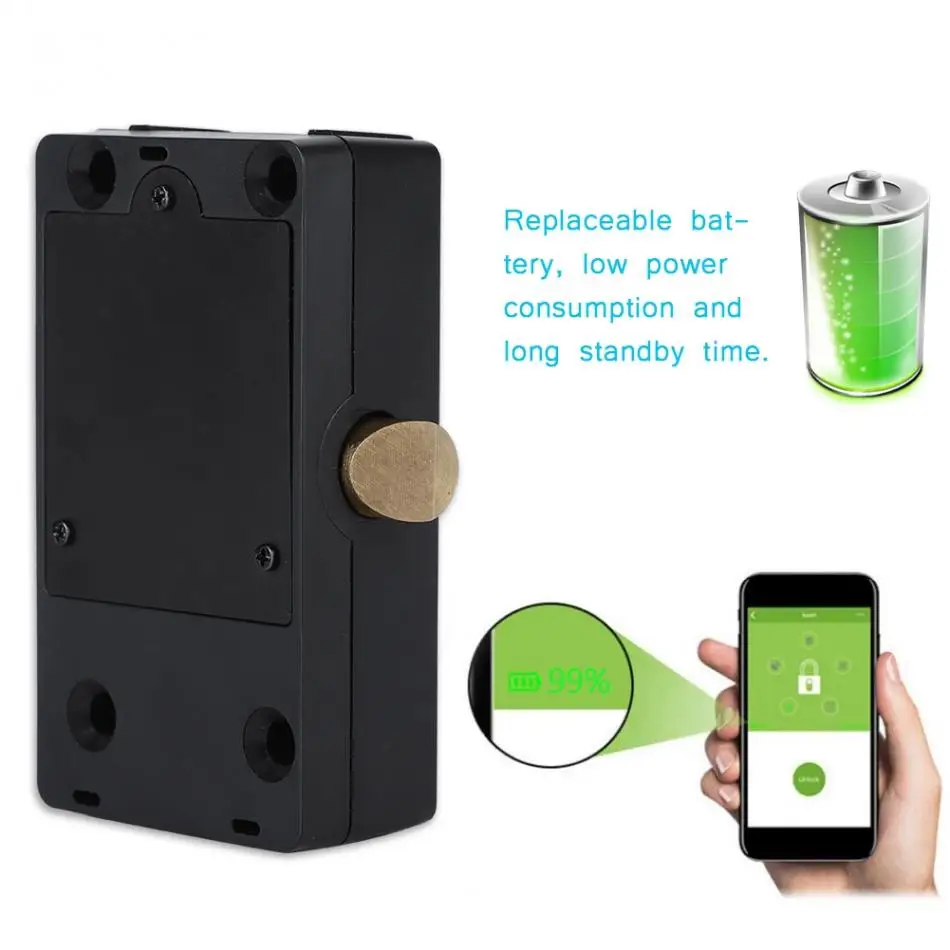 Умный Bluetooth замок для ящика шкафа беспилотный контейнер без механического ключа с английским руководством