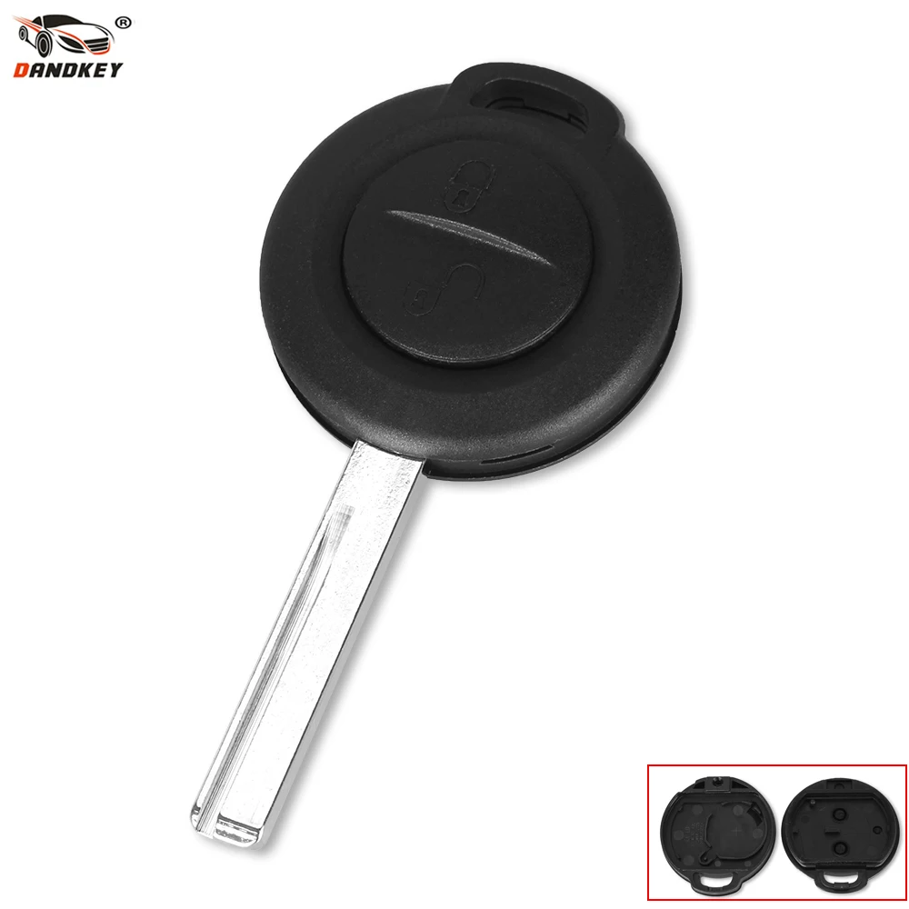 

DANDKEY 2 Button Remote Key Case Shell With Uncut Blade For Mitsubishi Colt Warior Carisma Spacestar