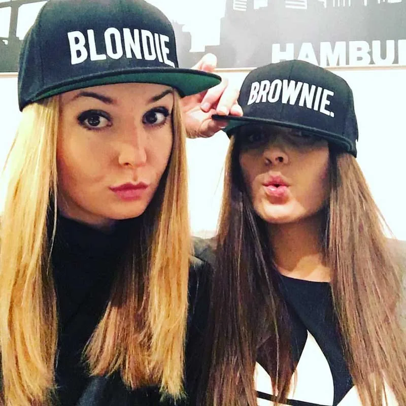 BLONDIE BROWNIE Вышивка Горячая Распродажа Snapback Шляпы Хлопок Пара теннисные кепки Хип-Хоп регулируемые