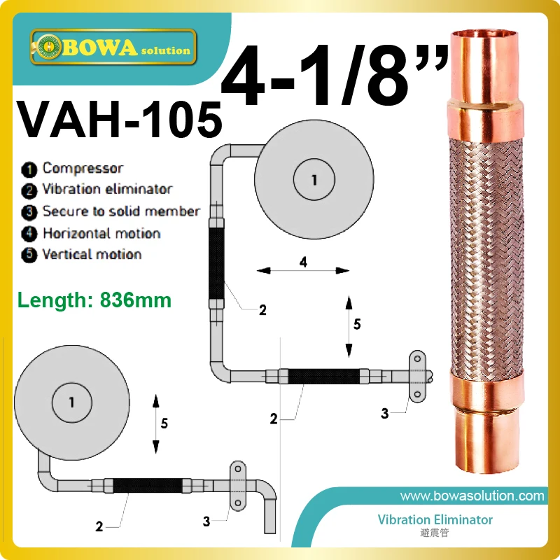 41/8" Vibration Absorber Need Sufficient Space For The Vibration To