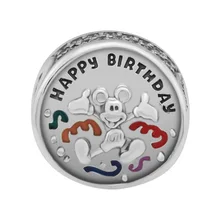 DIY Подходит для Pandora Charms браслеты мышь с днем рождения бусины 925 пробы-серебро-ювелирные изделия