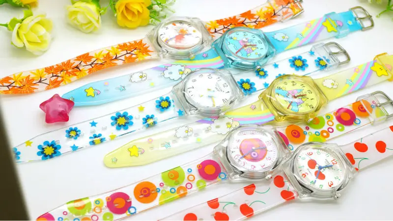 Новые Мультяшные детские часы для мальчиков и девочек, водонепроницаемые спортивные кварцевые наручные часы с кожаным ремешком, повседневные часы kol saati