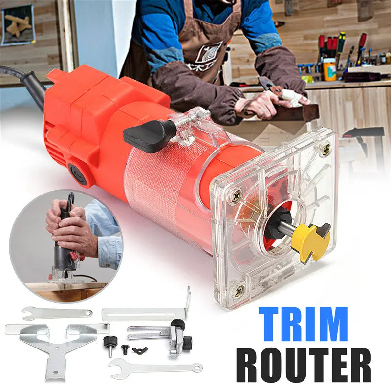 

30000rpm Woodworking Electric Trimmer 300W Wood Milling Engraving Tool Wood Router Slotting Trimming Machine New