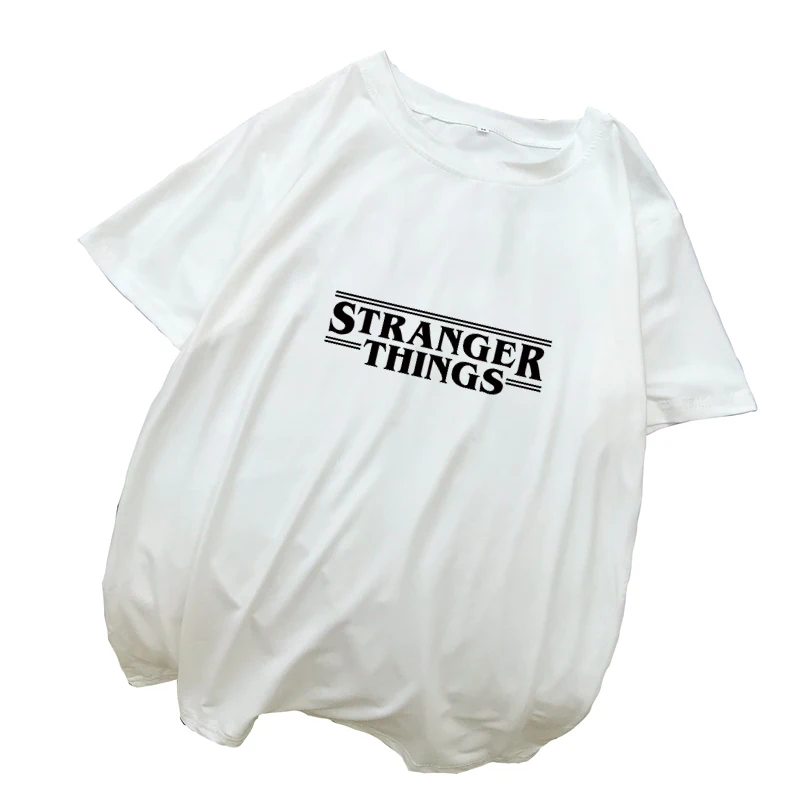 Summer Fashion Stranger Things Letter Print T Shirt Women Harajuku Casual Short Sleeve Streetwear Tshirt Tops Tee Camiseta Mujer (1)