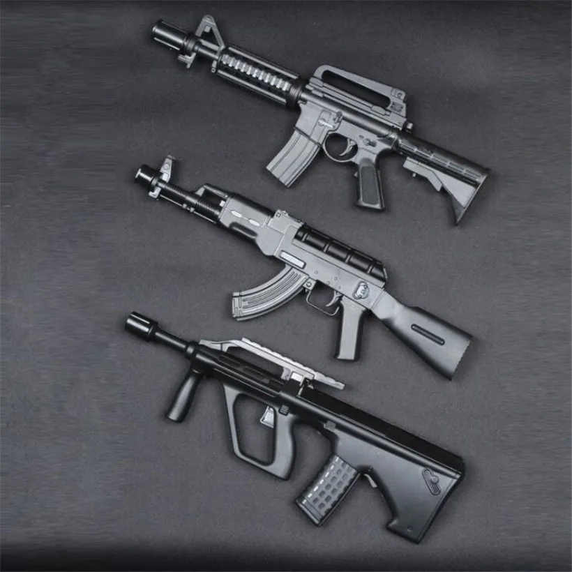 

4 Styles Alloy Plastic Outdoor Game AK47 Rifle Kids Toy Gun Fireable Soft Bomb Pistol Boy Toys Birthday Gifts