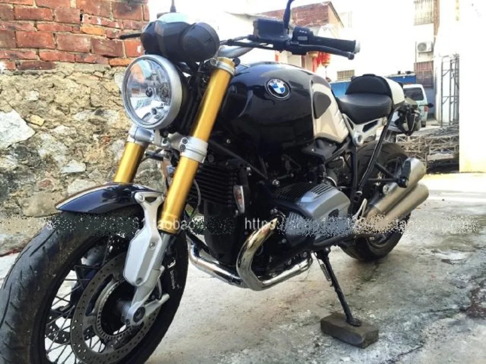 Защита от Краш двигателя для BMW R NineT+ хром серебро