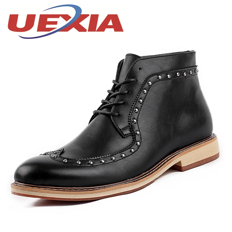 Toe Robe Wine Bottes Pointu Black Hommes Red En Brown Cuir PqdOtxnwq