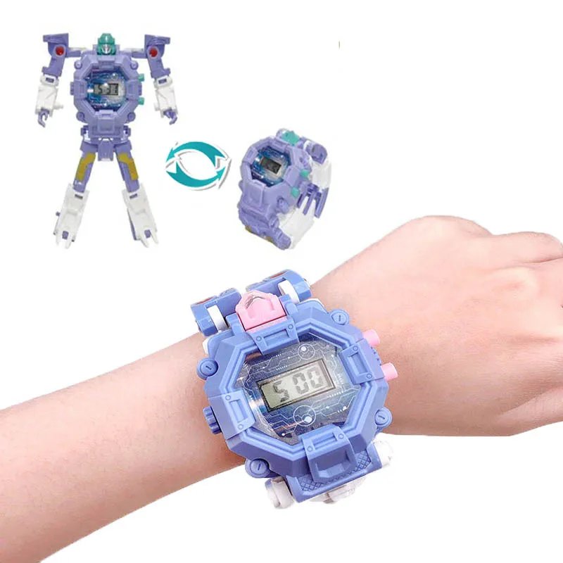 

Deformation Robot Action Transformation Wristwatch Toy Kids Robot Electronic Watch Creative Gifts Educational Toys Watch toy