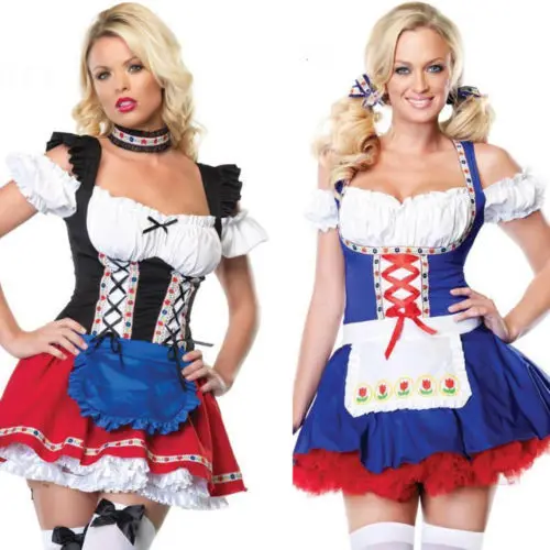 Sexy German Dutch Beer Girl Adult Costume Dress Up Maid Halloween Cosplay Blue Sexy German Dutch Beer Girl Adult Costume Dress Up Maid Halloween Cosplay Blue
