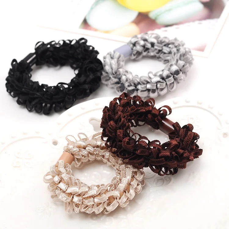 4 pcs/lot Elastic Hair Rubber Band Ties Ring Gum Accessories For Women