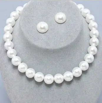 

charming 7-8mm south sea white round pearl necklace 18inch