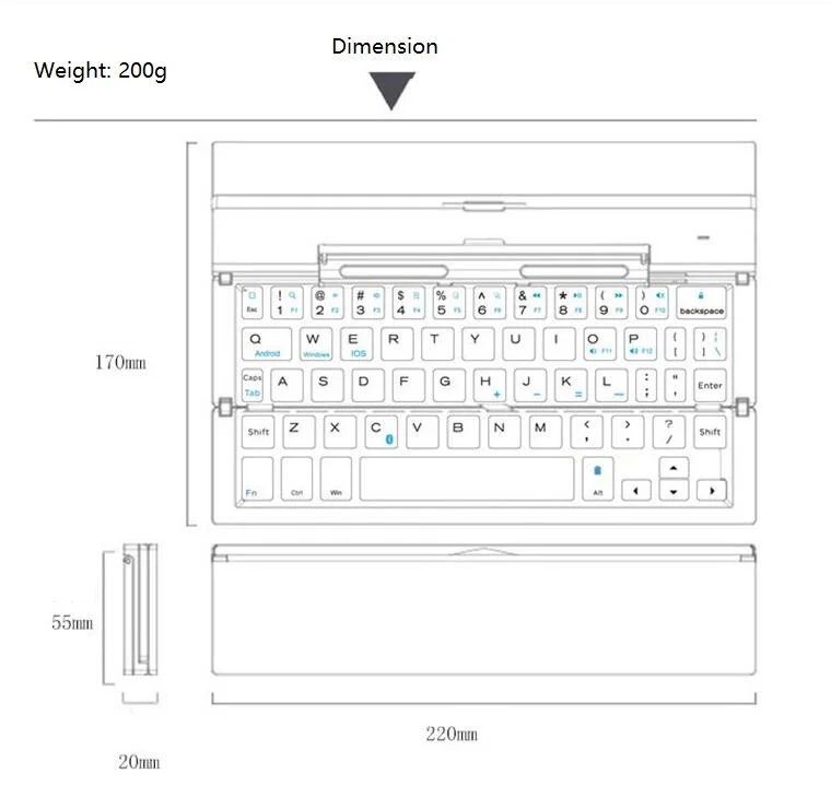 KB608 Bluetooth Keyboard (7)