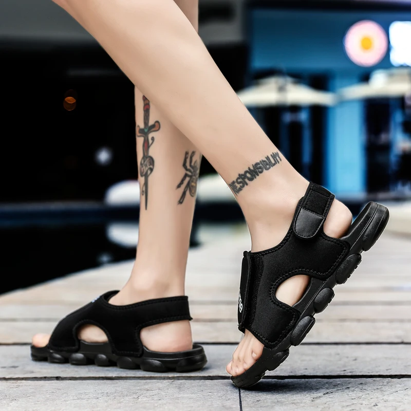 Г. zomer heren strand sandalen mode повседневная обувь Herenschoenen в римском стиле heren Повседневные тапочки schoenen platte sandalen 40-45