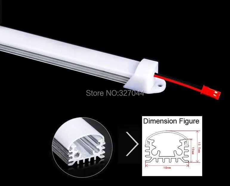 100 шт./лот белый 7000 К 5630 SMD светодиодный жесткая свет с крышкой 36 светодиодный S 50 см свет шкафа DC12V витрина светодиодный Жесткий Газа