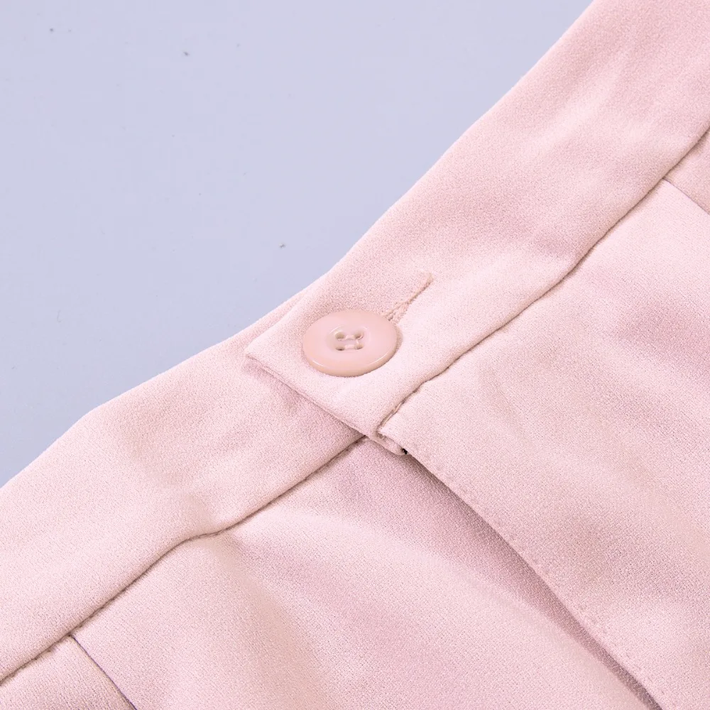 Летние Осенние студенческие женские штаны-шаровары с манжетами и высокой талией, черные, розовые крутые тонкие брюки размера плюс XXXL 3XL B67223R