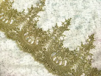 

metallic gold lace trim, super luxury lace trim, vintage style lace