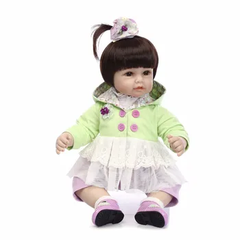 

52cm Silicone Reborn Baby Doll Toys 21inch Princess Toddler bebe bebe toddler collectible doll Brinquedos play house toys lol