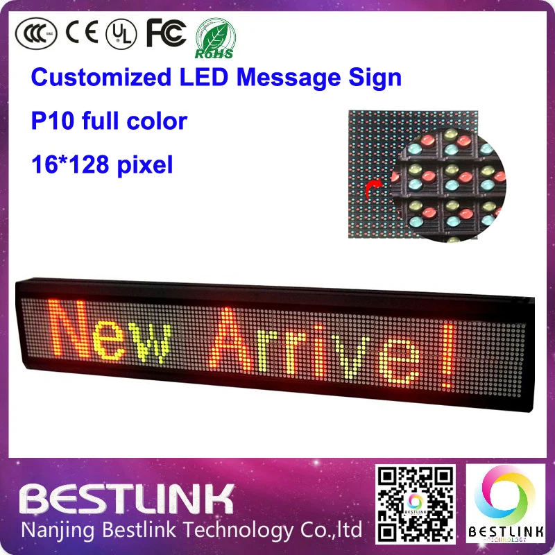 full color p10 outdoor led sign board with p10 led display module 16*