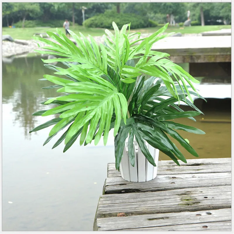 Octopus leaf simulation plant Artificial green octopus leaves long tree branch home shop wedding decorative fake flowers AP10