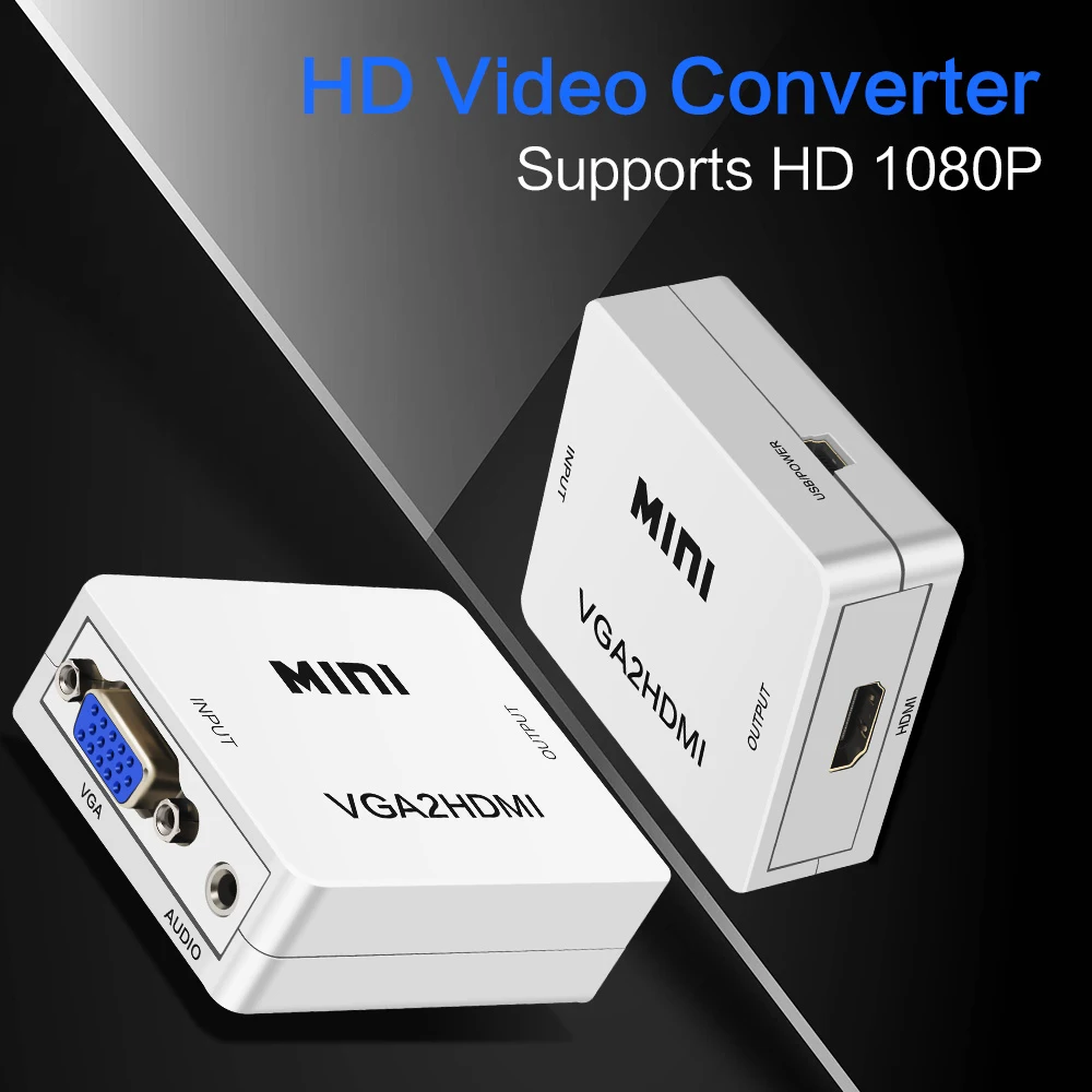 VGA в HDMI Мини VGA2HDMI конвертер адаптер с 1080P Аудио разъем для ноутбука ПК HDTV проектор портативный