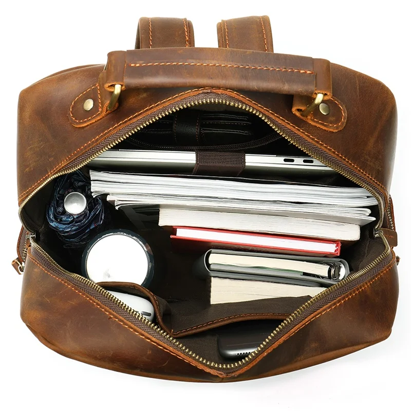 WESTAL male backpack crazyhorse leather 