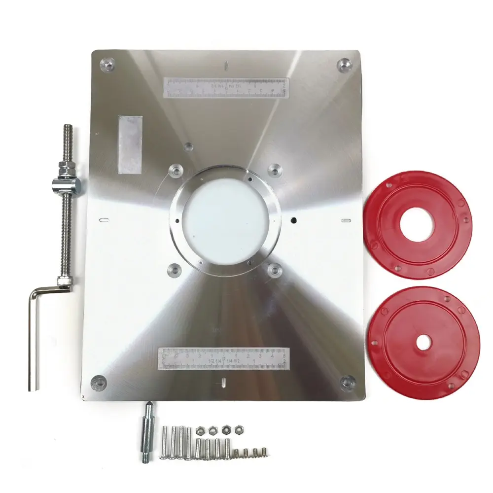 

Multi-functional Aluminum Router Table Insert Plate Trimmer Engraving Machine Woodworking Bench Router Plate