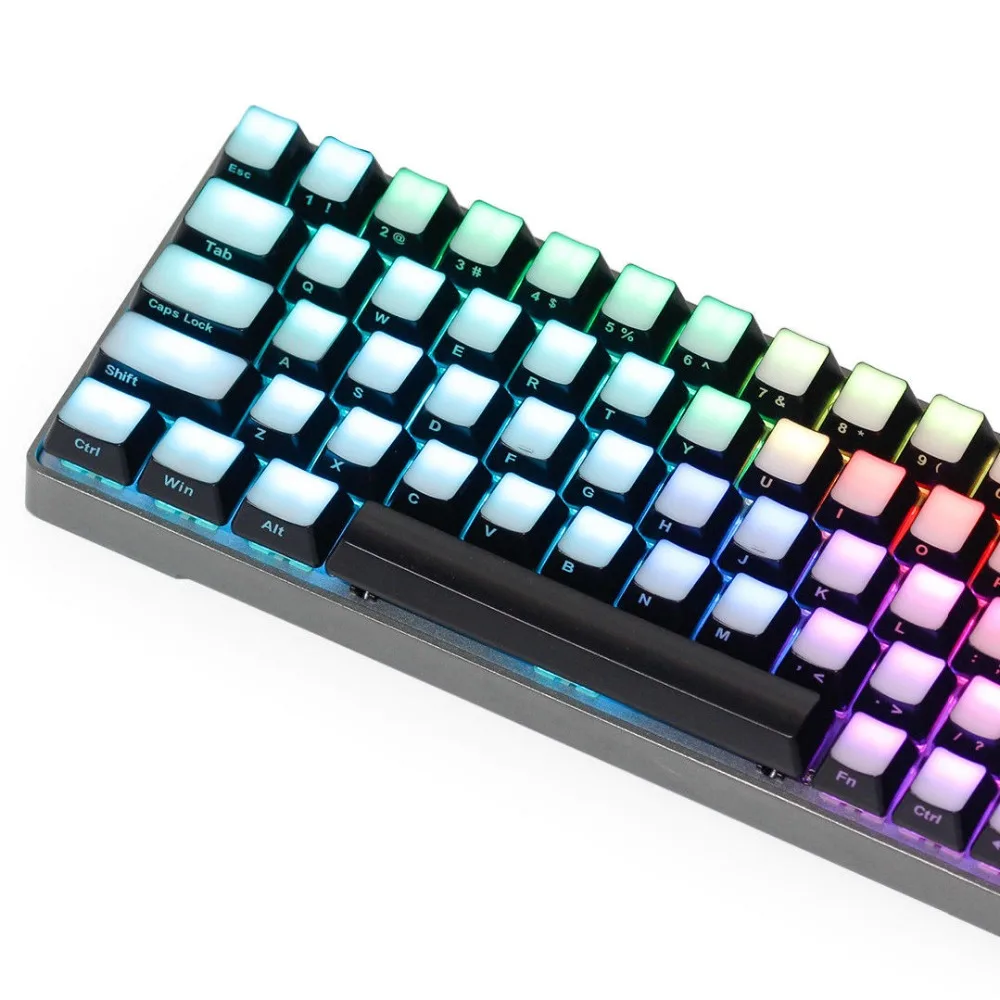 Передняя/боковая печатная Просвечивающая подсветка Keycap для GK64 механическая клавиатура