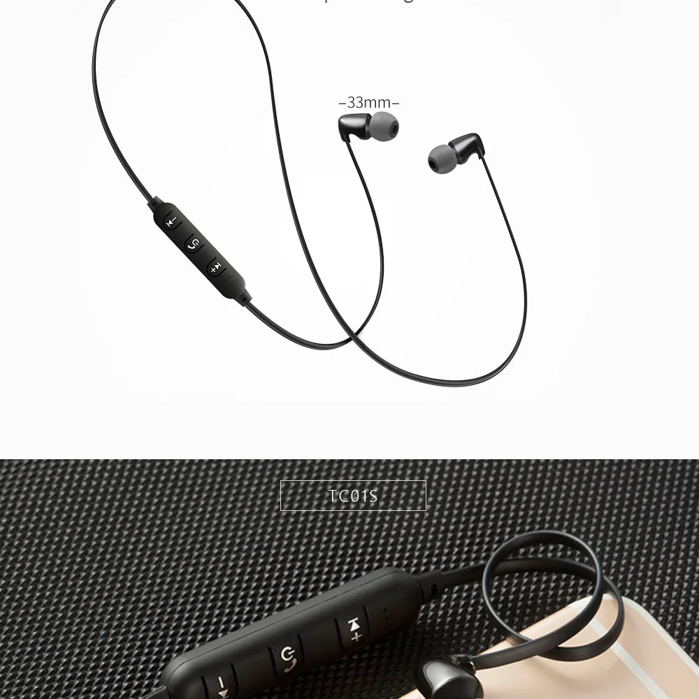 CBAOOO, Bluetooth наушники, беспроводные наушники, Bluetooth гарнитура, висячая шея, водонепроницаемая, Спортивная, керамическая, с микрофоном для мобильного телефона