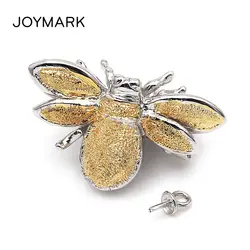 JOYMARK 925 пробы серебро медоносных пчел передний кнопка Магнитная застежка Разъем Кулон для Pearl Цепочки и ожерелья Jewelry SC-CZ076