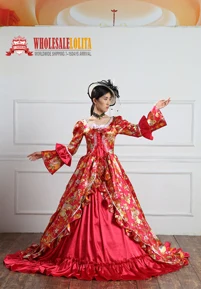 color Высокое Качество Праздник Marie antoinette Dress период длинным шлейфом средневековый викторианской Королевский Для женщин костюм Индивидуальный заказ - Цвет: color