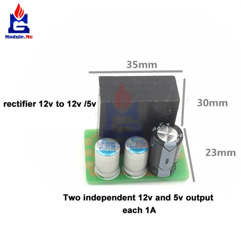 Двойной выход понижающий модуль питания Buck 60 V/55 V/48 V/36 V/24 V до 12 V/5 V 1A понижающий модуль