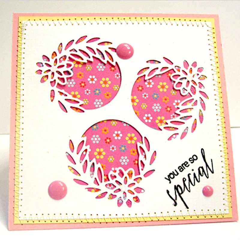 

3pcs/Set Hollow Bubble Flower Leaves Metal Cutting Dies Stencil for DIY Scrapbooking Photo Album Embossing Paper Cards Crafts