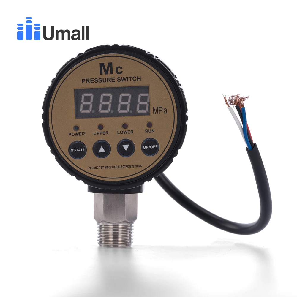 220V Digital Pressure Switch Controller 0.5%FS for Water Pump Air Compressor New 