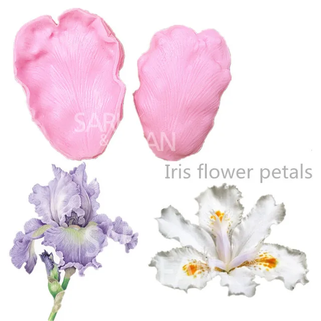 JM024 Iris flower petals fondant cake molds Fondant decoration soap