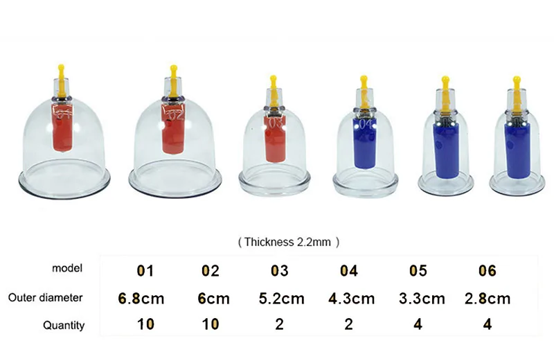 32 Cans Cups Chinese Portable Relax Massager Magnetic Acupunture Vacuum Cupping Kit Therapy Cupping Cup With Tube Curve Suction-1-12