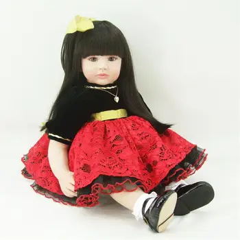 

The new reborn vinyl silicone baby dolls accompany handmade lifelike princess toddler doll kid christmas new year boutique gifts