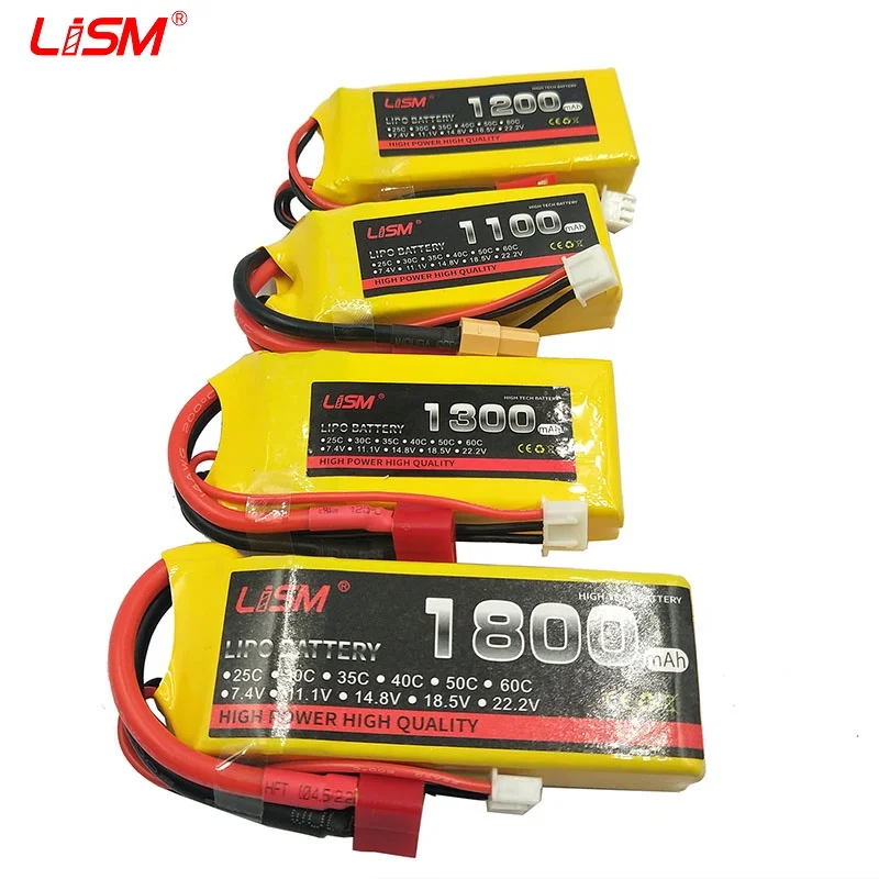 

RC Toy LiPo Battery 2S 7.4V 1100mAh 25C LiPo 2S For Drone RC Airplane Helicopter Quadcopter Boat Tank Car 1200 1300 1800#25Y25