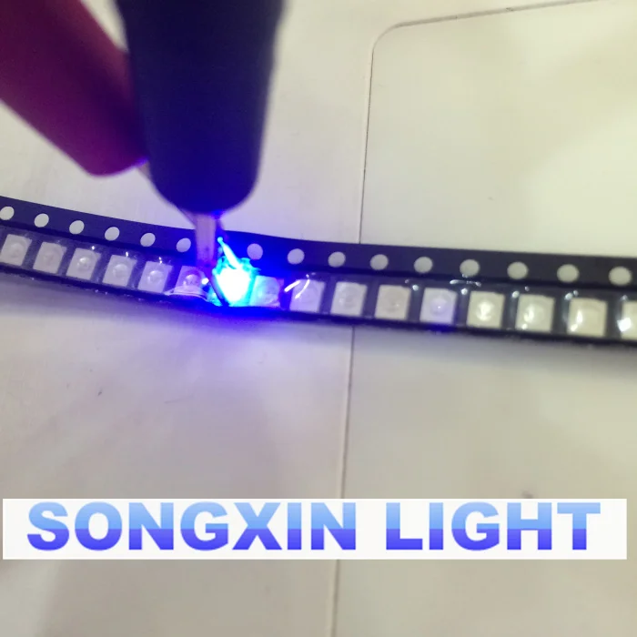 

XIASONGXIN LIGHT 100pcs/lot 1210 3528 SMD LED Ultra Bright Blue Light Diode 470-475NM 3.0-3.6V Chip led lamp high lighting