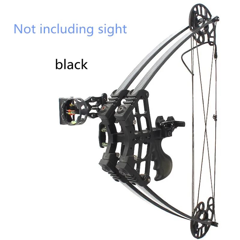 

Black fan colored triangle bow new hunting bow M109 camouflage composite bow using glass fiber. Carbon arrow.