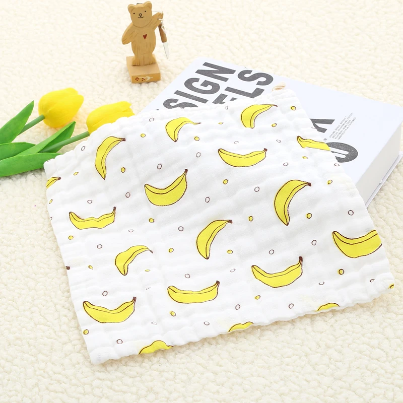 Baby Face Towel 25x25cm 6 Layers Muslin Cotton Soft Baby Towels Handkerchief Bathing Feeding Face Washcloth Wipe Burp Cloths