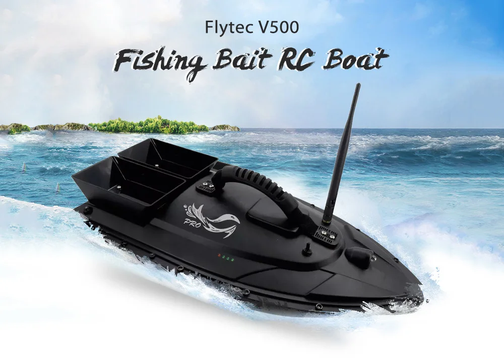 Flytec V500 рыболовная приманка RC лодка рыболокатор 5,4 км/ч Максимальная скорость двойной двигатель большая нагрузка дизайн водонепроницаемые лодки RC игрушки подарки