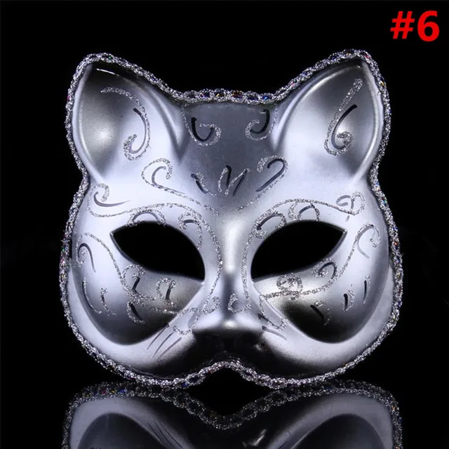 Princess Lady Women Painting Cat Venetian Masquerade Mask Carnival