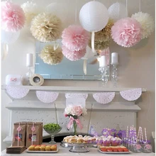 15pcs mixed size (15cm,20cm,25cm) Tissue paper pom poms balls Wedding decoration Festival baby shower party decoration supplier