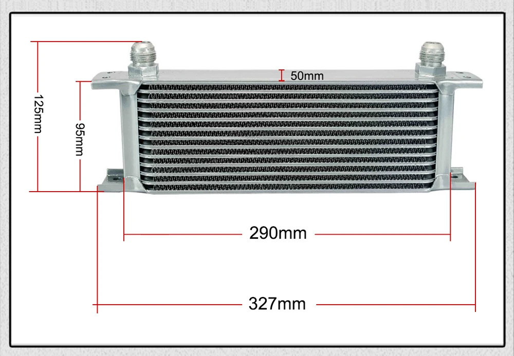 Hypertune-13 РЯД Масляный радиатор британского типа алюминиевый универсальный двигатель коробка передач Масляный радиатор комплект 13 рядов HT7013
