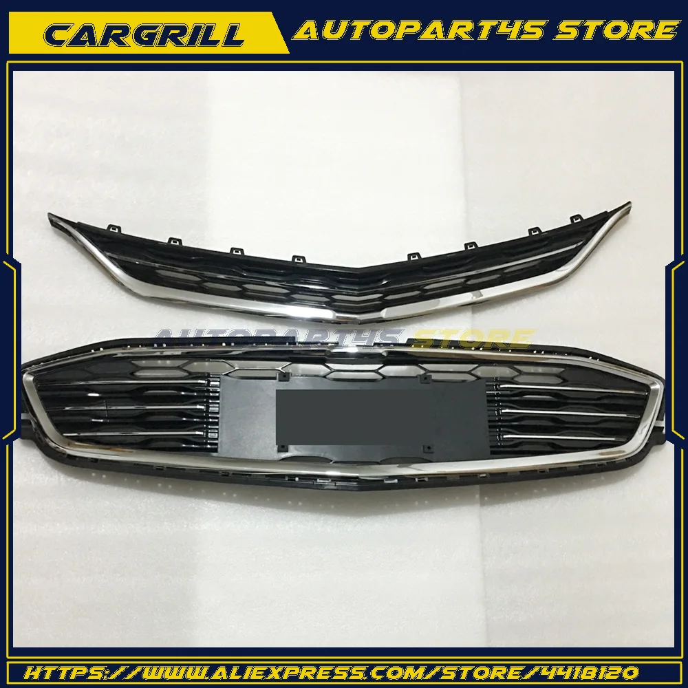 

For 16-18 Chevrolet Malibu 2016 2017 2018 Front Bumper Upper+Lower Grille Gril