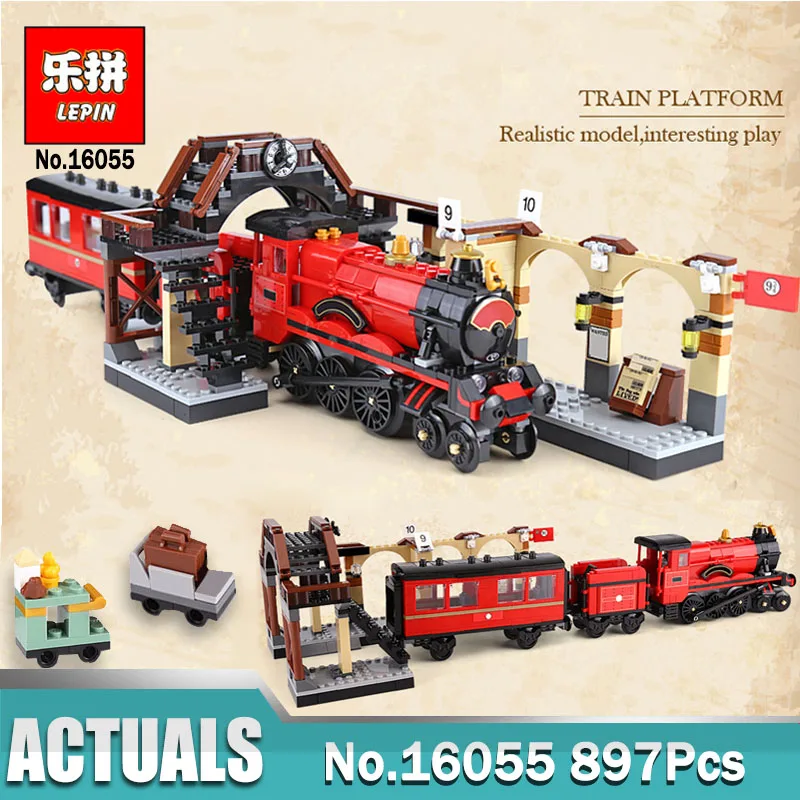 

Lepin 16055 Harry Magic Potter Hogwarts Express Train Blocks Bricks Compatible legoing 75955 Building Model Gift Assembled Toys