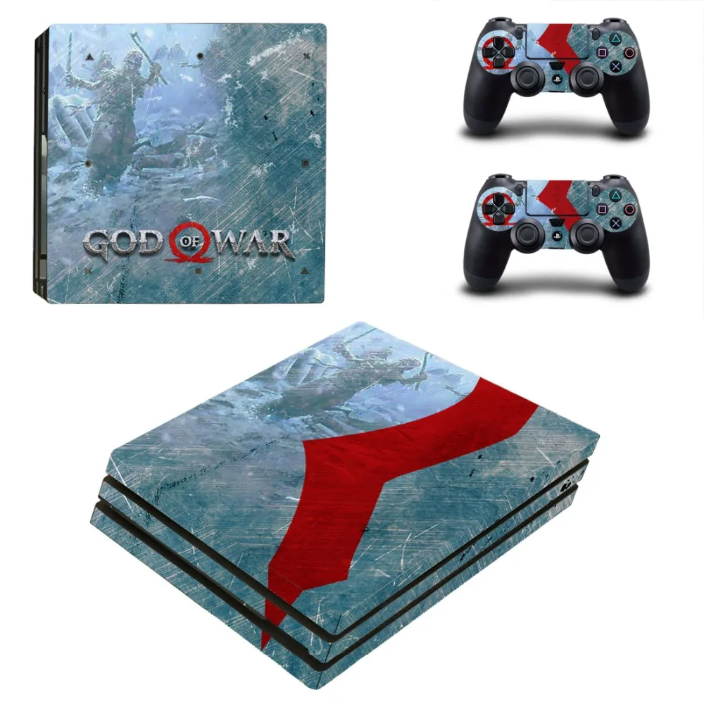 God of War 4 PS4 Pro наклейка для кожи виниловая наклейка для sony Playstation 4 консоль и 2 контроллера PS4 Pro наклейка для кожи