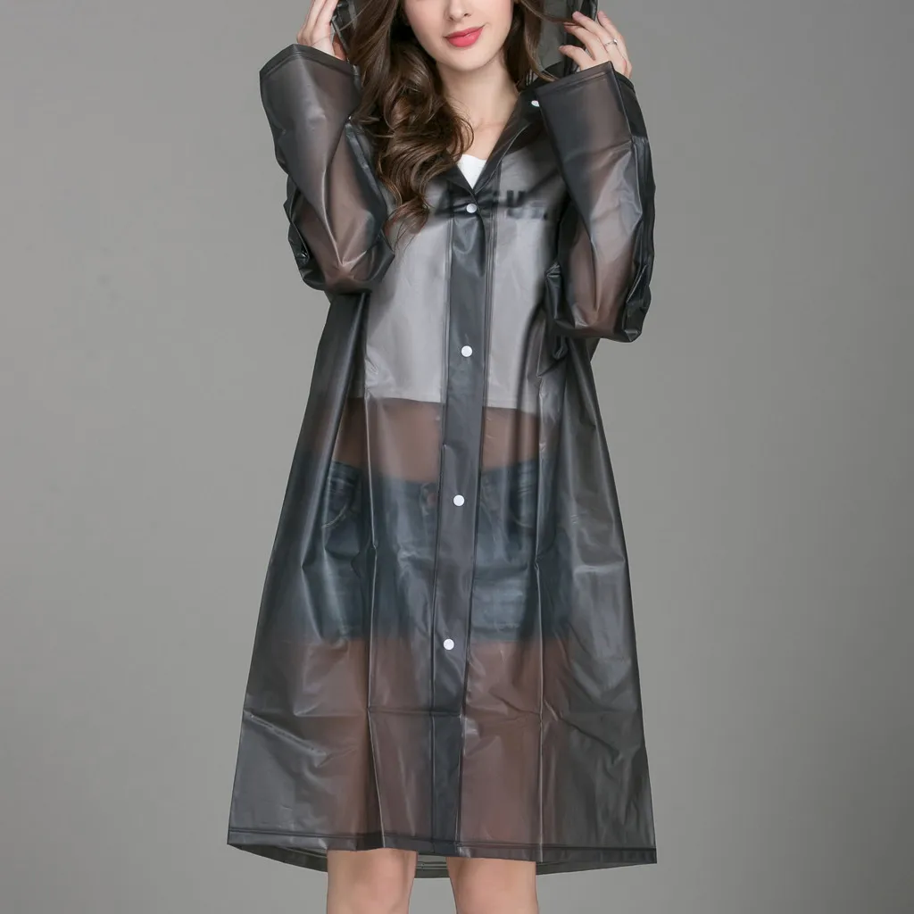 Женская ветровка, Женская непромокаемая куртка, для улицы, прозрачная, водонепроницаемая, пальто, верхняя одежда, осенняя, элегантная, размера плюс, Женская ветровка Y2 - Цвет: Black