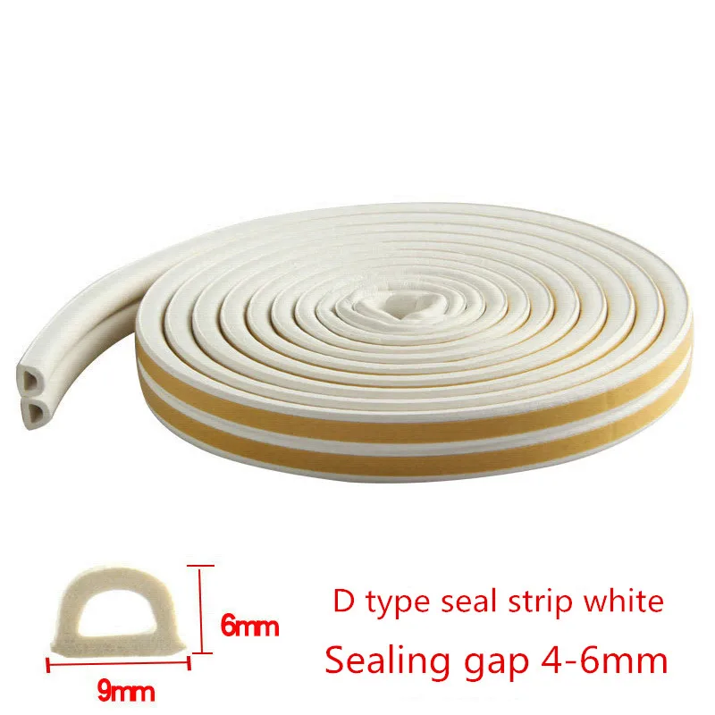 

6M I/D/E/P Type Self Adhesive Windows Sealing Strip Foam Sound insulation Collision Avoidance Self Adhesive Door Seal Strip